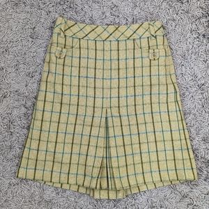 LOFT Plaid Wool Skirt